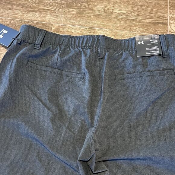 Under Armour Mens 34x32 Golf Chino Pants Black Stretch Performance Vented New - Picture 10 of 11